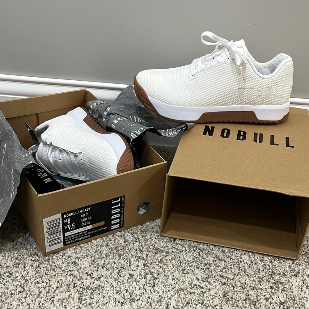 NOBULL White and Brown Impact Trainers